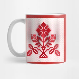 White and red Belarus ornament Mug